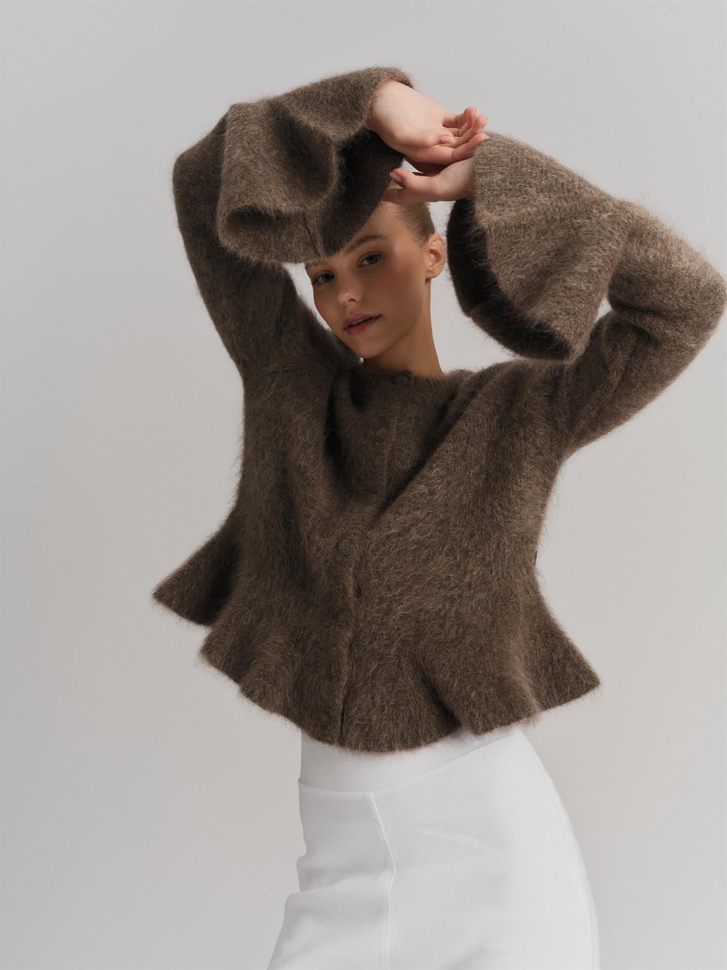 Maren chunky cardigan brun