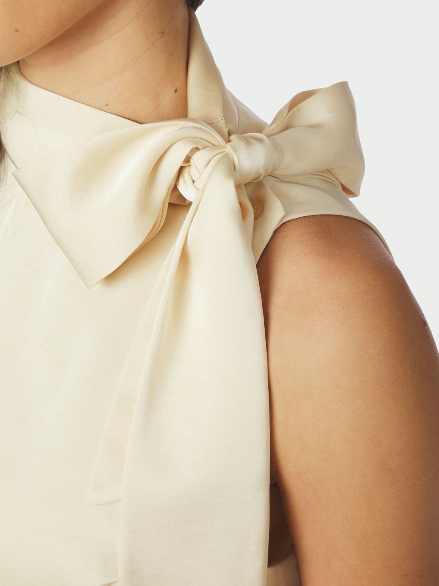 Veda heavy Sateen Top Light Yellow