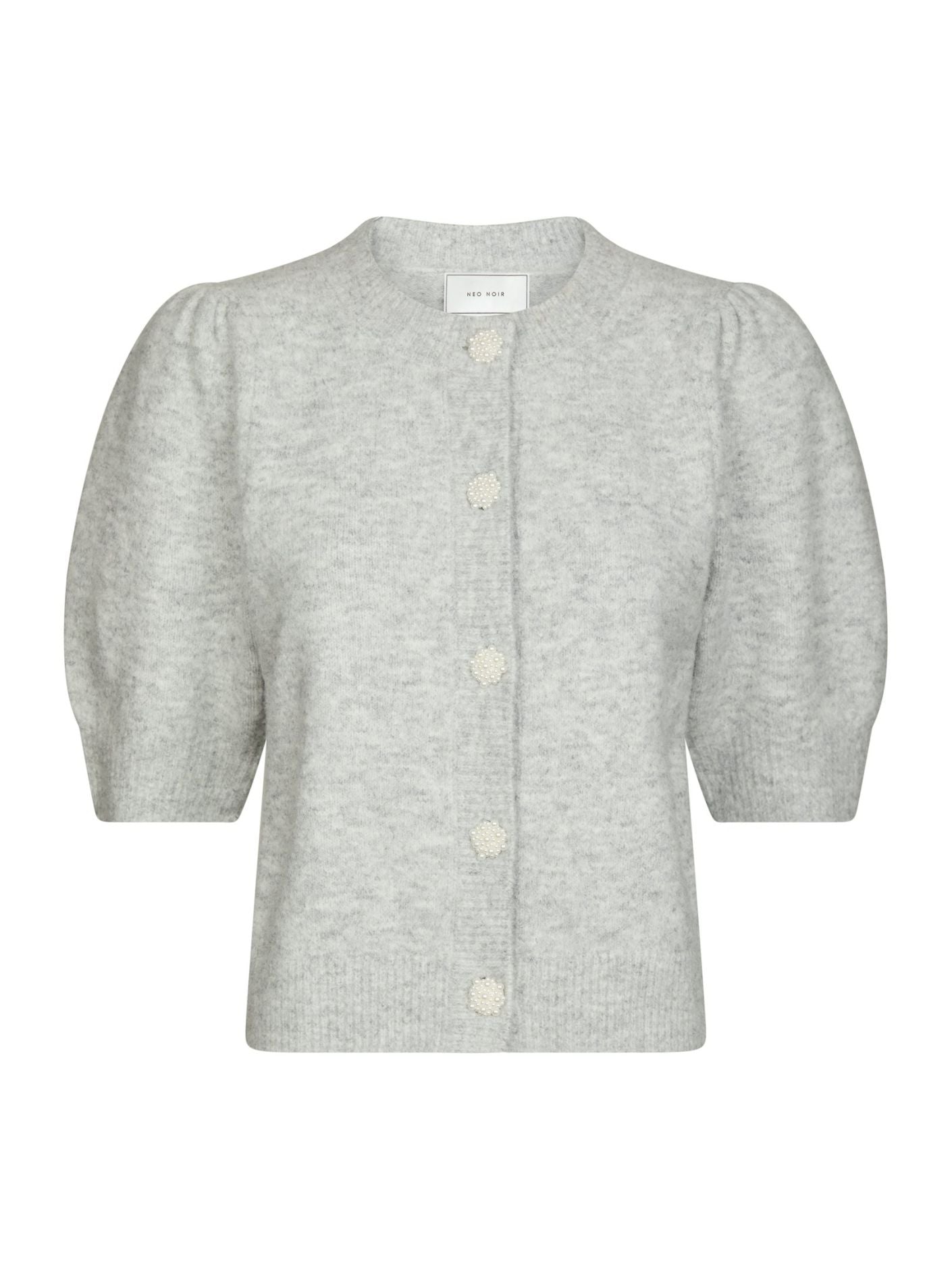 Trudy Deco Knit Cardigan Grey Melange