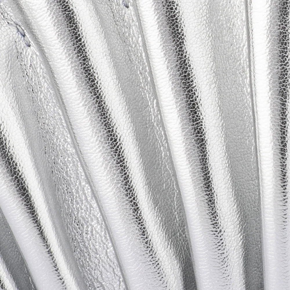 Hollie Pleated Clutch Silver