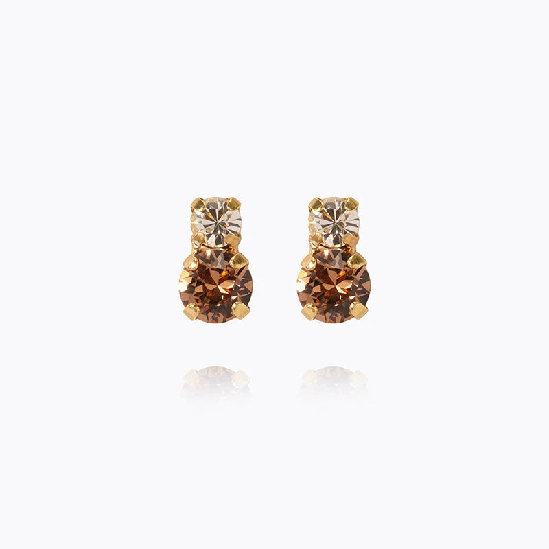 Leah Earrings Gold Topaz Combo