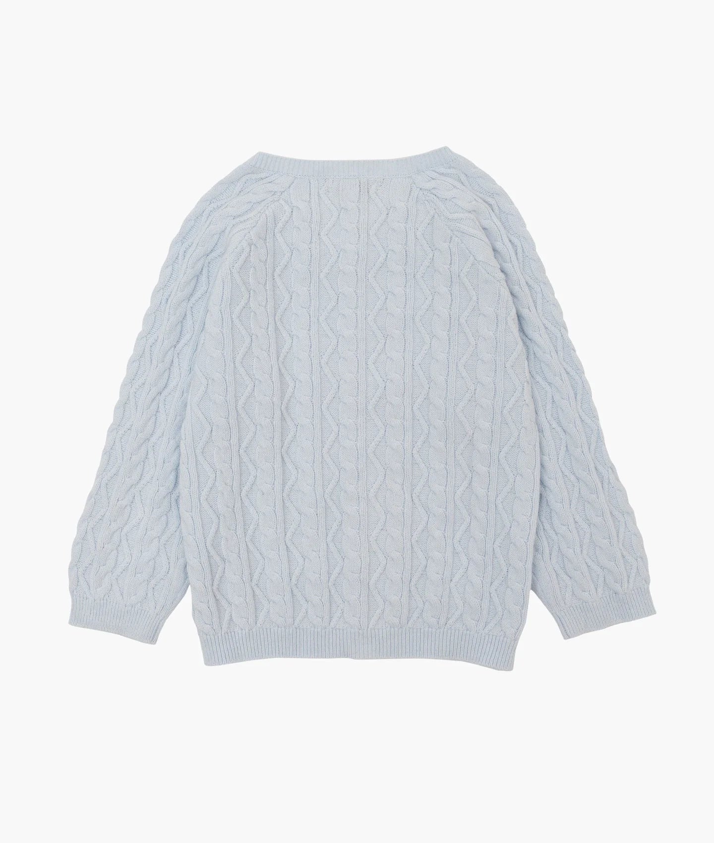 Cable Knit Cardigan Light Blue