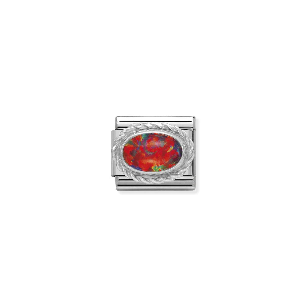 Red Opal Stone Silver