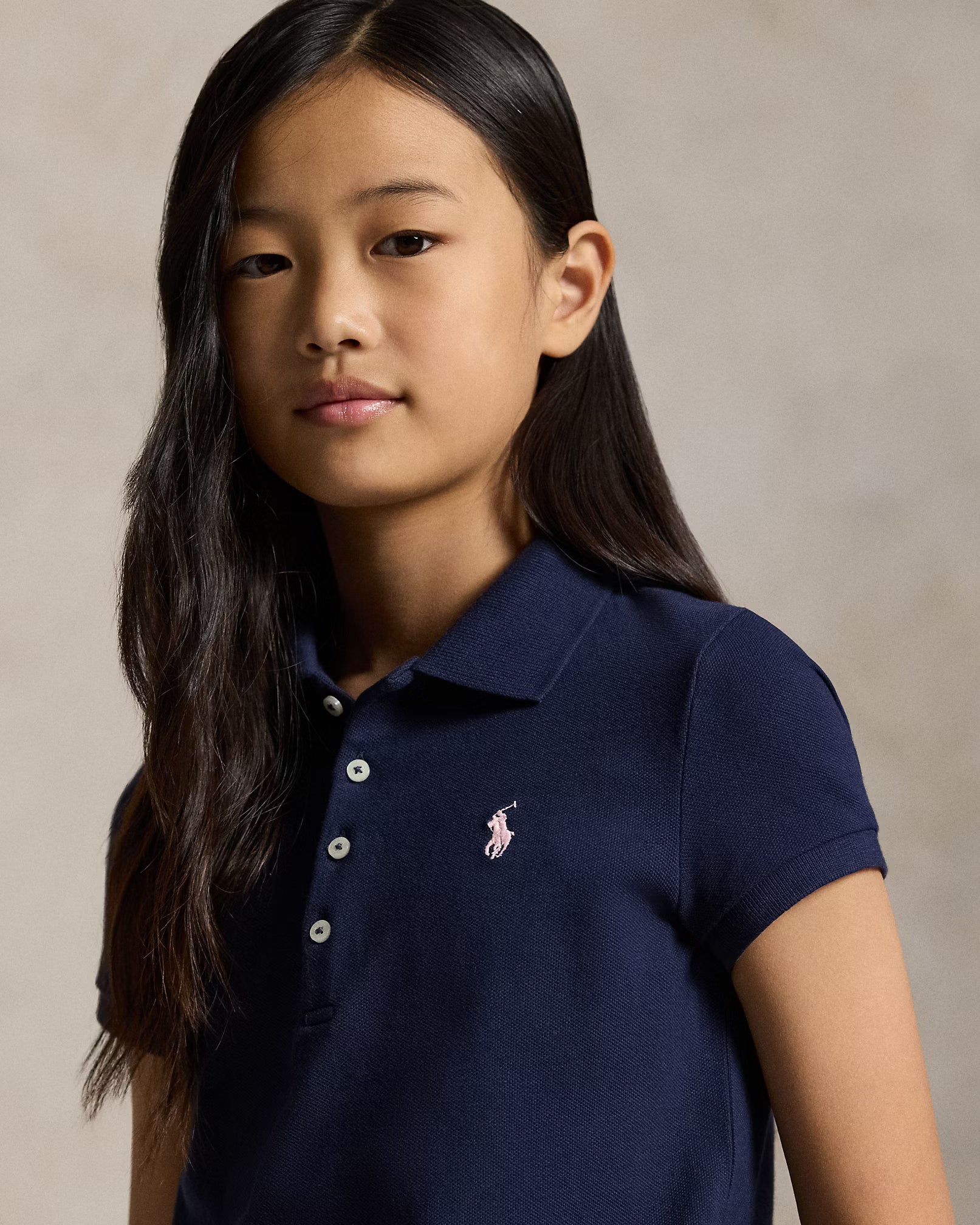 Knit Polo Shirt Refined Navy