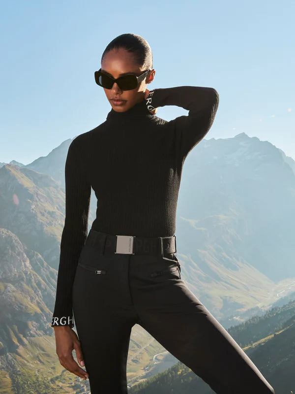 Mira Long Sleeve Knit Sweater Black