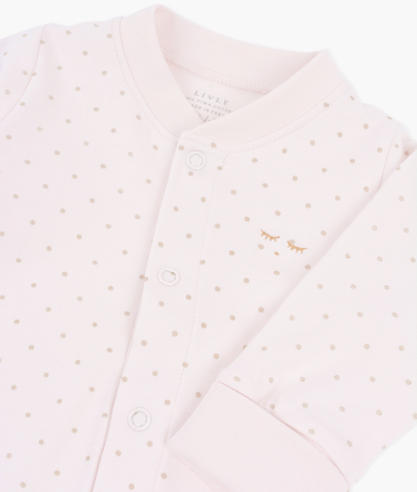 Saturday Overall Pink/Gold Dots