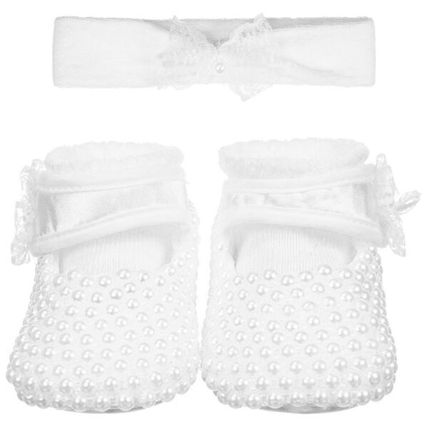 Baby Pearl Shoes White