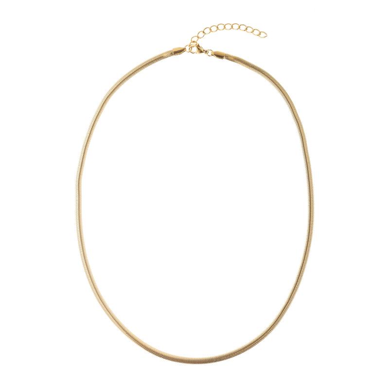 SNAKE CHAIN NECKLACE THIN 50 CM Gold