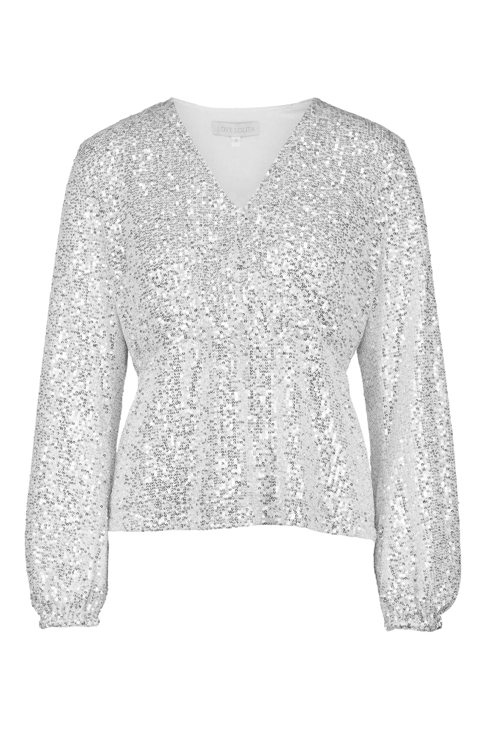 Adeline Blouse Silver Sequins