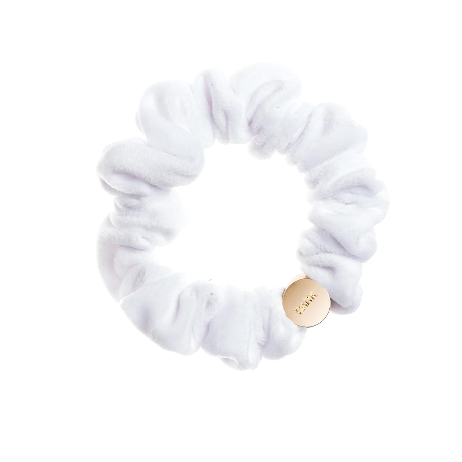 Velvet Mini Scrunchie White