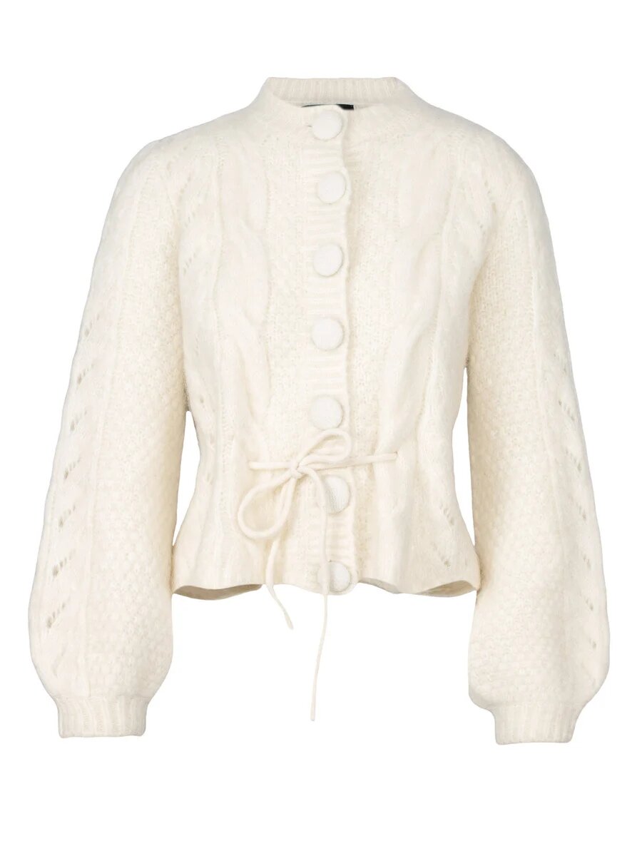 Sophia Chunky Cardigan White