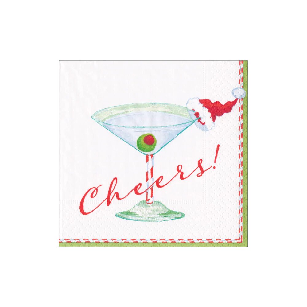 Christmas Cocktail Cheers! Cocktail Napkins Box