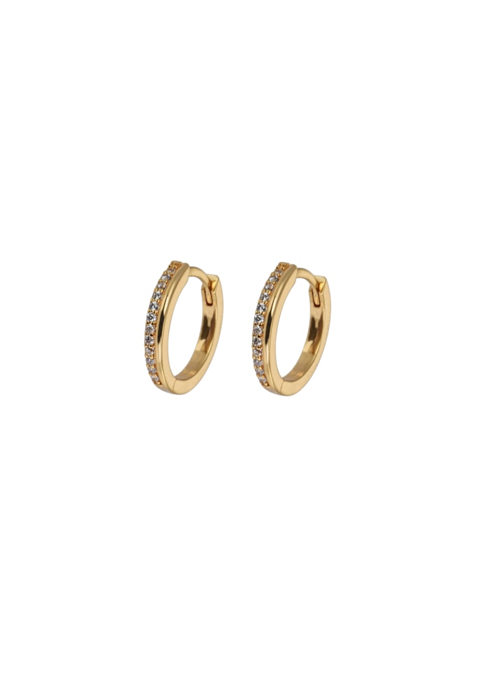 Small Hoops Gold & White