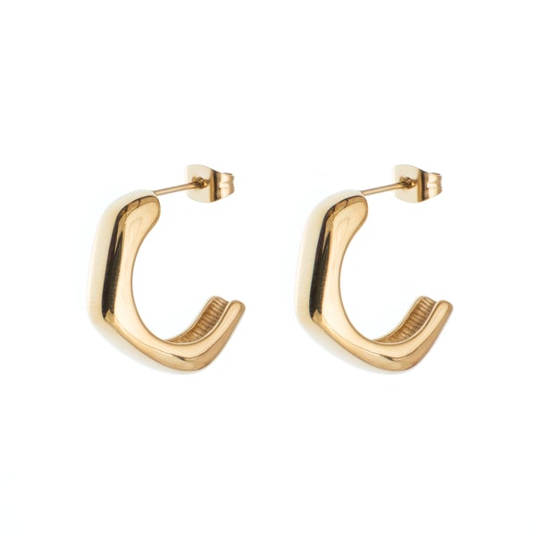 Chunky Creole Earring Small Gold