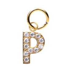 Crystal Letter Charm 'P'