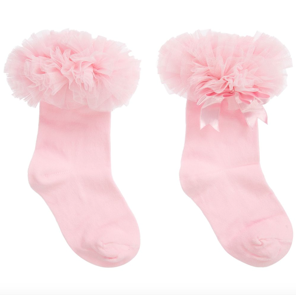 Socks With Bow Pink
