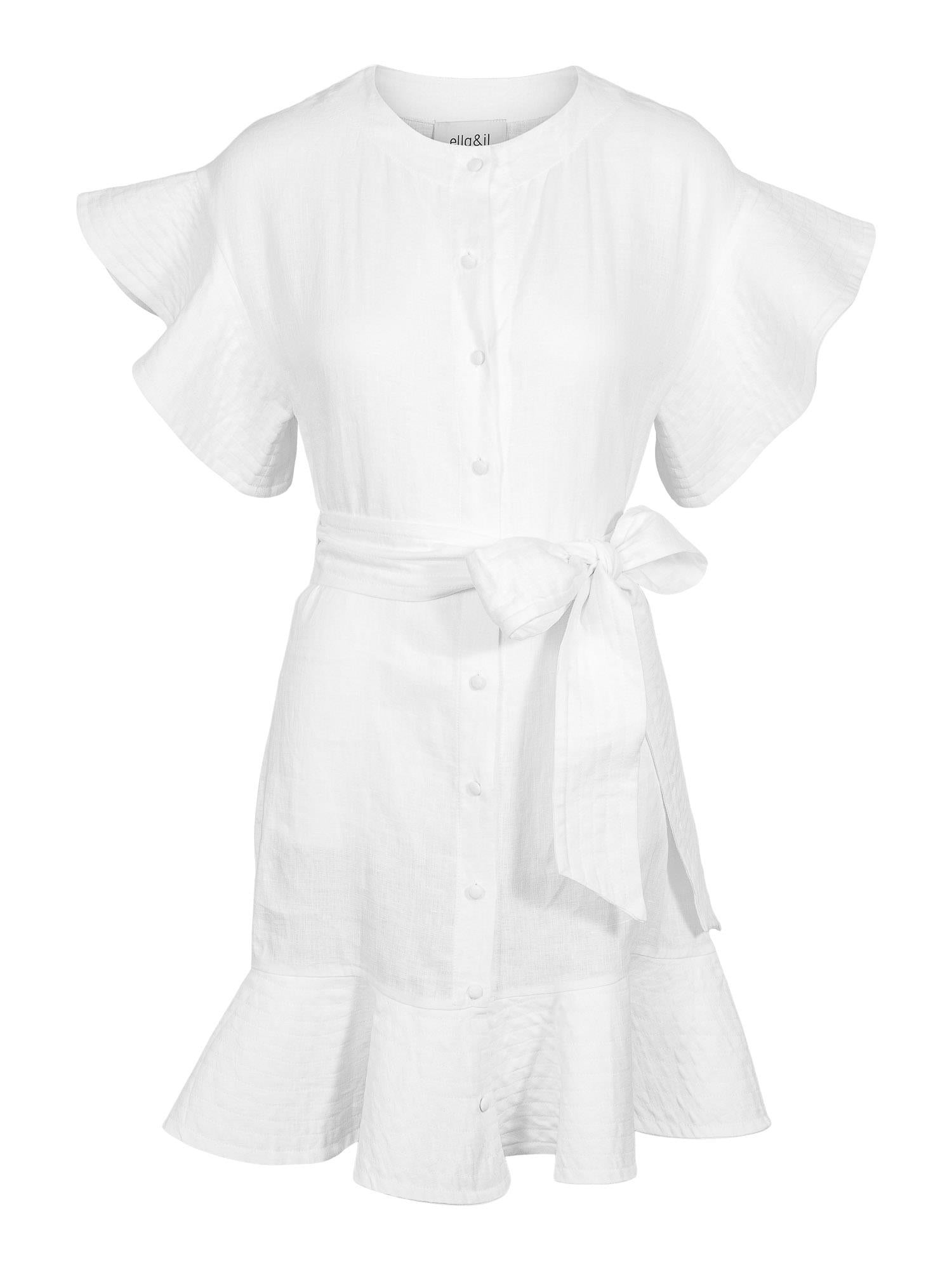 Fia Linen Dress White