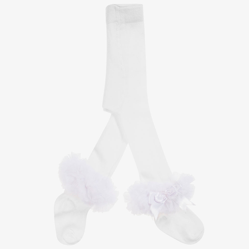 Baby Girl Tight W/ Lace White