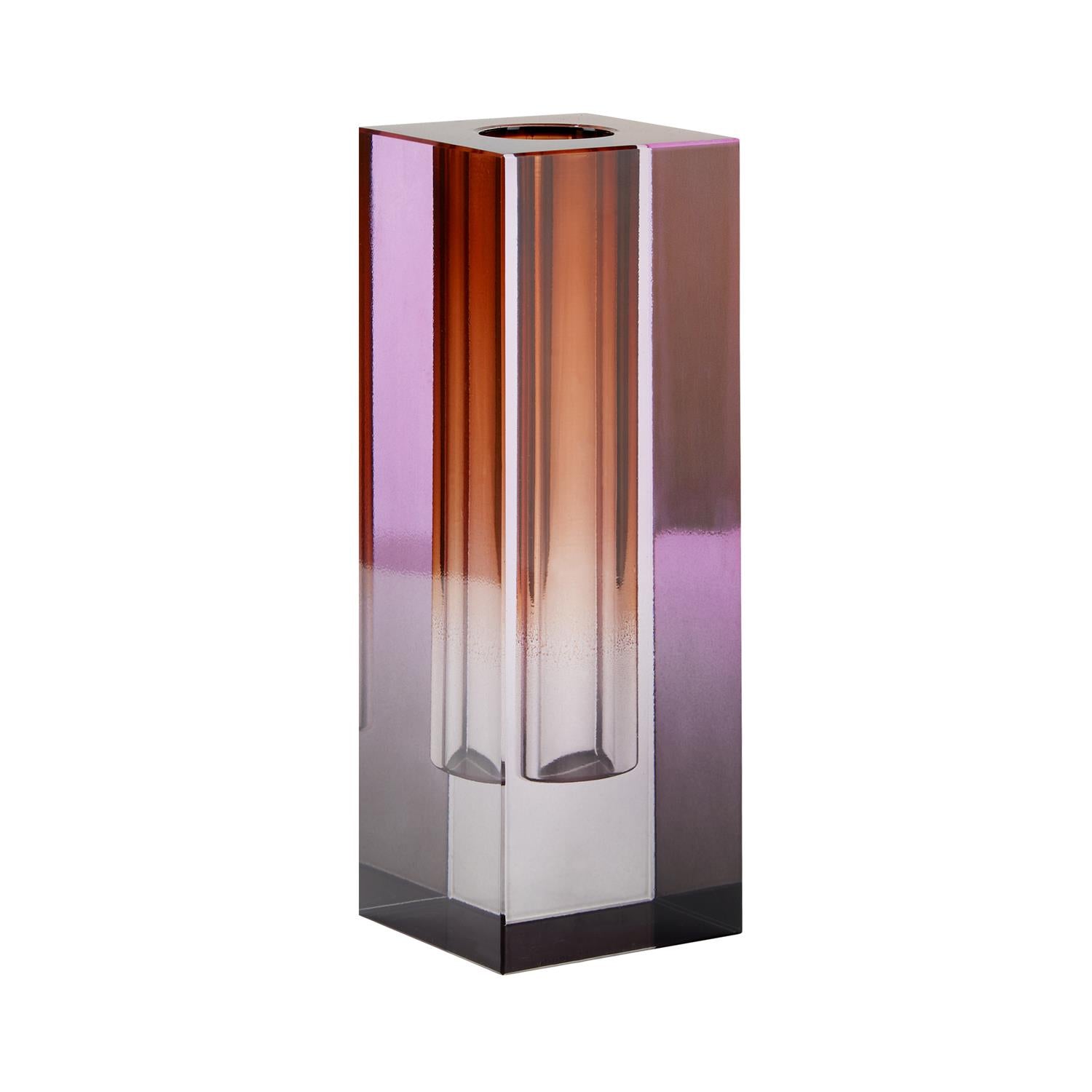 Vase Rainbow Pink/Amber/Grey