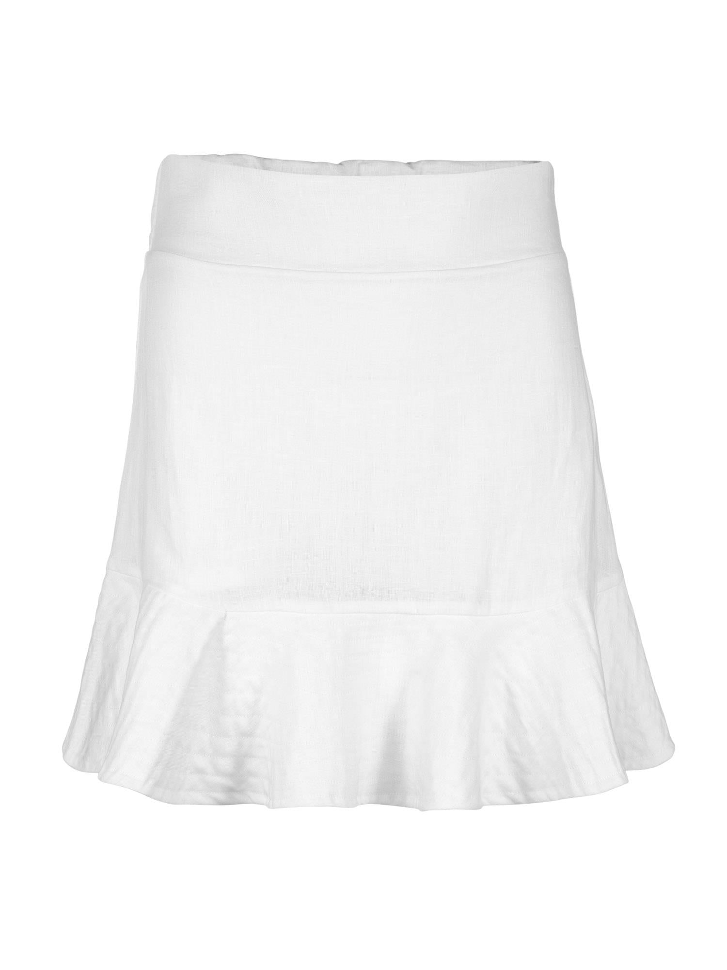 Alessia Linen Skirt White