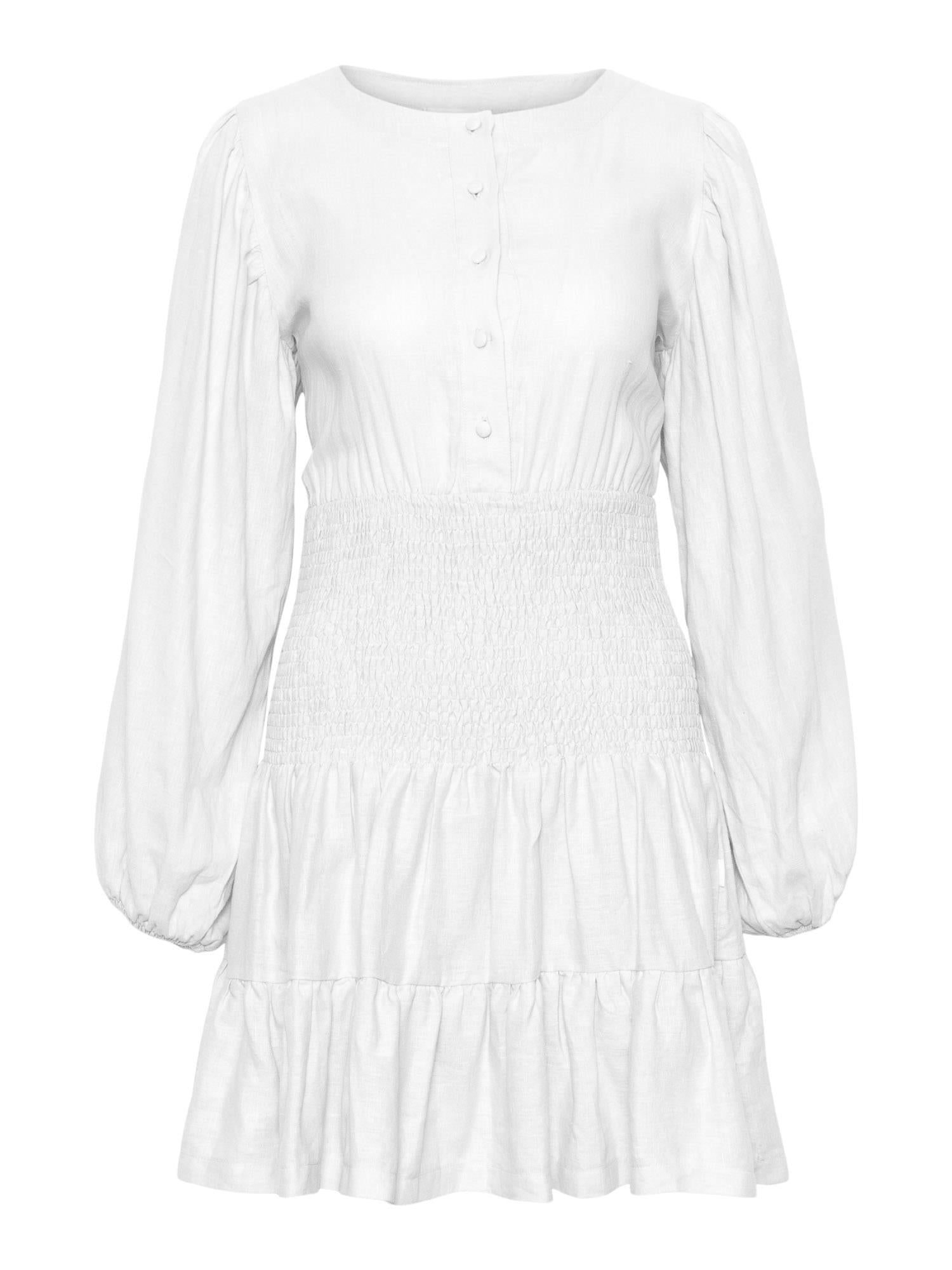 Martine Linen Dress White