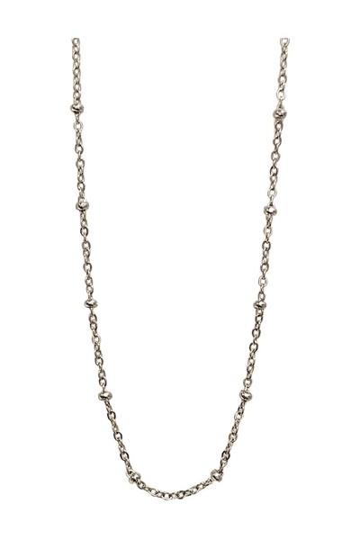 Dot Chain Necklace 45 cm Silver